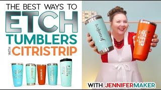 How to Etch Tumblers with Citristrip TWO Ways Tested [upl. by Jillian]