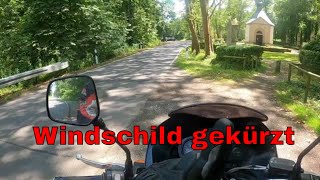 Motorrad Windschild gekürzt Motorradtour mit meiner Yamaha Richtung Altenahr [upl. by Can]