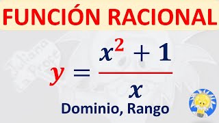 📈 FUNCIÓN RACIONAL Dominio rango y grafica fxx21x  Juliana la Profe [upl. by Tuddor]