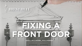 Fixing a front door New pediment how to [upl. by Barbie585]