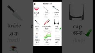 Common tableware English words shorthand LearnEnglish [upl. by Dao]