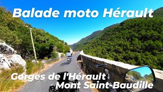 Balade moto Hérault  Mont SaintBaudille  Gorges de lHérault  Pic St Loup [upl. by Patsy20]