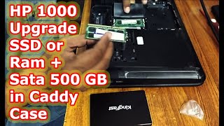 Upgrade Core 2 duo to i5  How to quotUpgrade HP 1000 SSDquot or Ram  quotSata 500 GBquot in Caddy Case [upl. by Imena566]