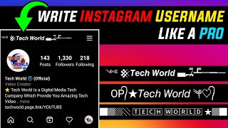 🔥 How To Write Stylish Username In Instagram 😍 [upl. by Attinahs]