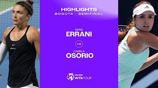 Sara Errani vs Camila Osorio  2024 Bogota Semifinal  WTA Match Highlights [upl. by Shuping427]