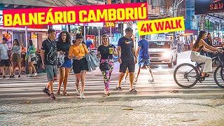 Balneário Camboriú 4k  Exploring Av Brasil Central amp Atlântica 🇧🇷 [upl. by Sarchet]