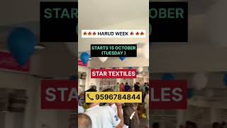 HARUD WEEK STARTS FROM 15 OCTOBER 🌟 STAR TEXTILES SOPORE 🌟 📞 9596784844 [upl. by Neeoma]