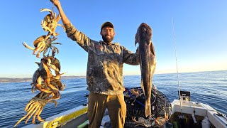 Sunup to Sundown HUGE Fish PB and Limits of Dungeness Crab 2425 Season [upl. by Anitsyrhk]