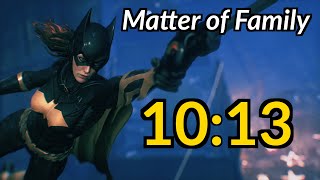 Batman Arkham Knight Speedrun Matter of Family in 1013 obsolete [upl. by Aihsoj110]