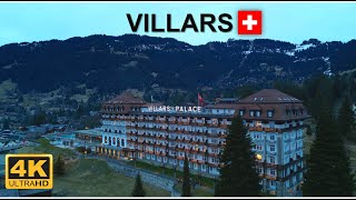 Villars sur Ollon Switzerland Evening walk and drone footage après ski  4k switzerland villars [upl. by Nohj762]