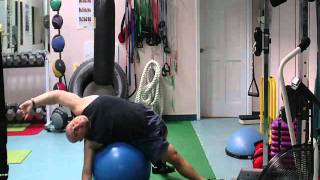 QL Stretch on Ball wwwTrainerAdvicecom [upl. by Riem]