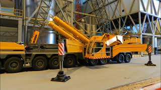 Liebherr LTM 11200 with full luffing jib assembly [upl. by Nahem889]