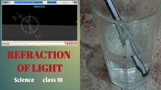 Refraction of light Light Reflection Refraction class 10 Science CBSE class 10 Physics Light [upl. by Llennor]