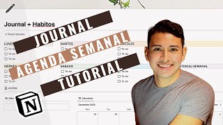 Tutorial  Como crear un Journal Diario Digital  Agenda Semanal  Plantilla Gratis con Notion [upl. by Lirret348]