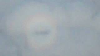 Brocken Spectre  Aerial Plane Glory from an airplane [upl. by Rebmetpes855]