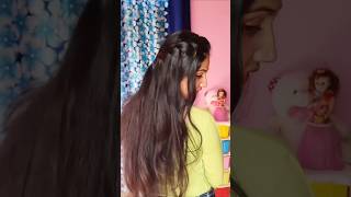 Waterfall braid style for wedding😍🌺weddinghairstyle waterfallbraid openhairstyle beautifulhairdo [upl. by Anahahs]