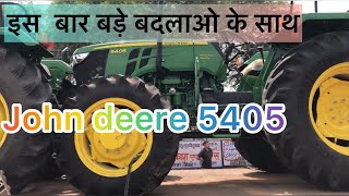 🚜John deere 5405 tractor 4x4 new model2022john deere crdi engine tractor johndeere5405 [upl. by Tarkany827]