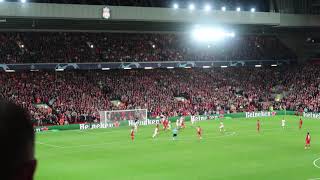 Jordan Henderson SCREAMER GOAL Liverpool 32 AC Milan Champions League at Anfield Super Atmosphere [upl. by Harbird984]