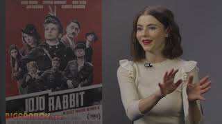 JOJO RABBIT Thomasin McKenzie interview on bringing Elsa to life working with Taika Waititi [upl. by Ellehcer]