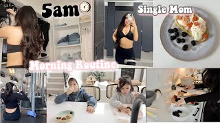 5AM Morning Routine ✨💕 as a SINGLE MOM [upl. by Embry]