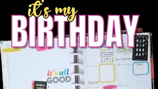 Classic Happy Planner Dashboard Layout  Birthday Plan With Me Color Me Happy [upl. by Zaccaria]