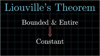 Liouvilles theorem  Complex Analysis [upl. by Onitnerolf]