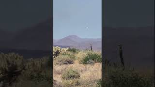 Aircraft drops fire retardant in Vista Verde California area to suppress wildfires [upl. by Drofnas]