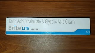 Brite Lite Cream Cream for Skin Lightening Acne and Wrinkles  Review in Hindi [upl. by Mohammed337]