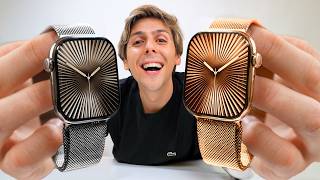 ITS MASSIVE Apple Watch Series 10 Unboxing ⌚️‼️ 46mm Titanium [upl. by Lynea]