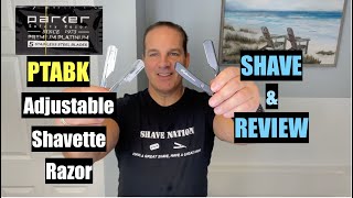 Parker PTABK Adjustable Shavette Razor Shave amp Review [upl. by Culley]