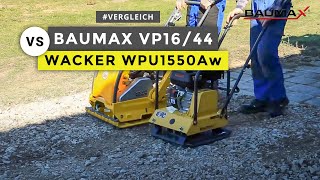 Baumax VP1644 vs Wacker WPU1550Aw Vergleich Vortriebsgeschwindigkeit auf Frostschutz 045mm [upl. by Dubois]