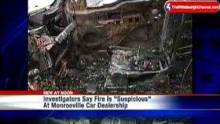 Suspicious Fire Damages Cars At Monroeville Dealership [upl. by Darcia]