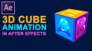 Adobe After Effects Tutorial How to make 3D Cube Animation [upl. by Ahsinan]