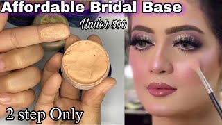 Affordable Bridal Base under 500 Step by Step Waterproof Base Banane ka Tarika [upl. by Ulrick]