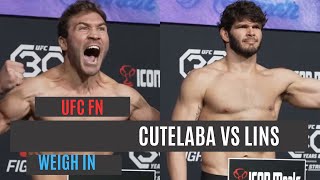 UFC weigh in  Ion Cutelaba vs Philipe Lins [upl. by Derrek]