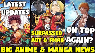 One Piece Surpassed AOT amp FMAB  Bleach TYBW on Top But  Demon Slayer Latest News  Sam Boy [upl. by Sapphira484]