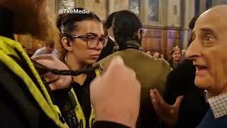 Police called as Pro Palestine activists disrupt debate at the University of Manchester [upl. by Ebbie]