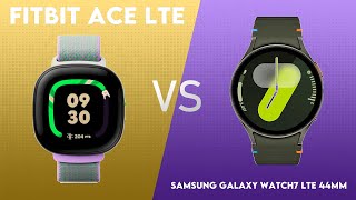 Fitbit Ace LTE vs Samsung Galaxy Watch7 LTE 44mm Comparison [upl. by Akirea]