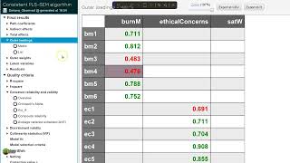 SmartPLS 4 Validating a reflective measurement model [upl. by Cirda]