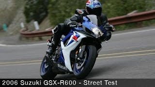 2006 Suzuki GSXR600 Superbike Smackdown Street Ride  MotoUSA [upl. by Sucramd]