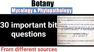 Very important bits for Mycology amp Phytopathology [upl. by Aner205]