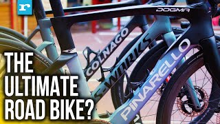 Pinarello Dogma F v SWorks Tarmac v Colnago V4Rs v Cervelo S5 2023 TdF bikes Ridden amp RATED [upl. by Alyl932]