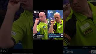 DARTS THROW COMPARISON 🎯 darts ai pdc michaelvangerwen [upl. by Lletnahs]