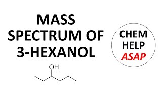 mass spectrum amp fragmentation of 3hexanol [upl. by Lenoyl]