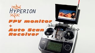 Hyperion 43quot Auto Scan FPV Monitor transmitter mounted  Unboxing  Test [upl. by Chretien]