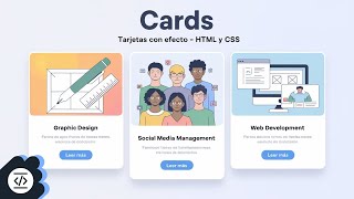 Cards  Tarjetas con Efecto Hover  Html y Css [upl. by Sauncho]