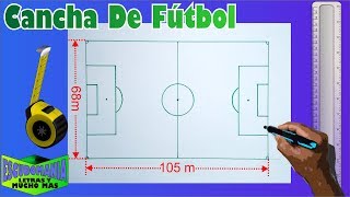 Cómo dibujar una cancha de Fútbol a escala 150 en Tamaño carta [upl. by Rozalin]