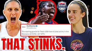 Caitlin Clark Fans GO OFF on Diana Taurasi Chelsea Grays PATHETIC OLYMPICS STATS  WNBA [upl. by Nehttam755]