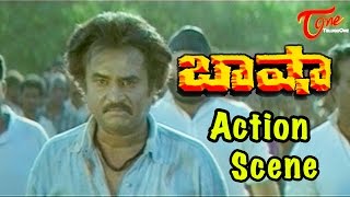 Baasha Movie  Best Action Scene  Superstar Rajinikanth [upl. by Llerrehs]