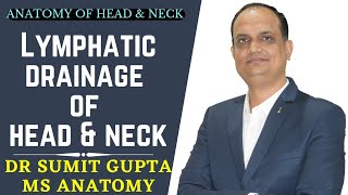 LYMPHATIC DRAINAGE OF HEAD amp NECK [upl. by Gruber345]